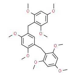 ChemSpider 2D Image | 1,1'-[(4,6-Dimethoxy-1,3-phenylene)bis(methylene)]bis(2,4,6-trimethoxybenzene) | C28H34O8