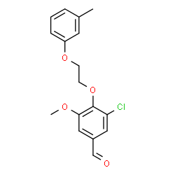 ChemSpider 2D Image | 3-Chloro-5-methoxy-4-[2-(3-methylphenoxy)ethoxy]benzaldehyde | C17H17ClO4