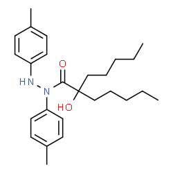 ChemSpider 2D Image | 2-Hydroxy-N,N'-bis(4-methylphenyl)-2-pentylheptanehydrazide | C26H38N2O2