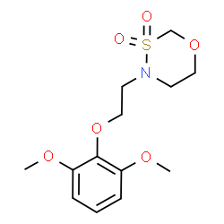 ChemSpider 2D Image | 4-[2-(2,6-Dimethoxyphenoxy)ethyl]-1,3,4-oxathiazinane 3,3-dioxide | C13H19NO6S