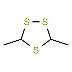 ChemSpider 2D Image | 3,5-Dimethyl-1,2,4-trithiolane | C4H8S3