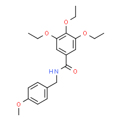 ChemSpider 2D Image | 3,4,5-Triethoxy-N-(4-methoxybenzyl)benzamide | C21H27NO5