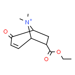 ChemSpider 2D Image | 7-(Ethoxycarbonyl)-8,8-dimethyl-4-oxo-8-azoniabicyclo[3.2.1]oct-2-ene | C12H18NO3