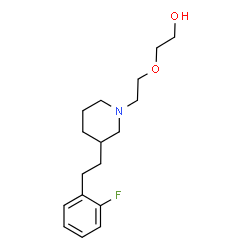 ChemSpider 2D Image | 2-(2-{3-[2-(2-Fluorophenyl)ethyl]-1-piperidinyl}ethoxy)ethanol | C17H26FNO2