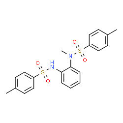 ChemSpider 2D Image | N,4-Dimethyl-N-(2-{[(4-methylphenyl)sulfonyl]amino}phenyl)benzenesulfonamide | C21H22N2O4S2
