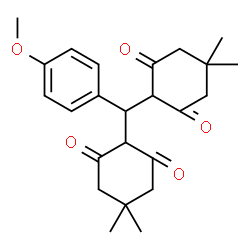 ChemSpider 2D Image | 2,2'-[(4-Methoxyphenyl)methylene]bis(5,5-dimethyl-1,3-cyclohexanedione) | C24H30O5