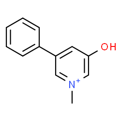 ChemSpider 2D Image | 3-Hydroxy-1-methyl-5-phenylpyridinium | C12H12NO