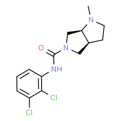 ChemSpider 2D Image | (3aS,6aS)-N-(2,3-Dichlorophenyl)-1-methylhexahydropyrrolo[3,4-b]pyrrole-5(1H)-carboxamide | C14H17Cl2N3O