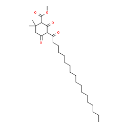 ChemSpider 2D Image | Methyl 2,2-dimethyl-4,6-dioxo-5-stearoylcyclohexanecarboxylate | C28H48O5