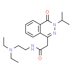 ChemSpider 2D Image | N-[2-(Diethylamino)ethyl]-2-(3-isopropyl-4-oxo-3,4-dihydro-1-phthalazinyl)acetamide | C19H28N4O2