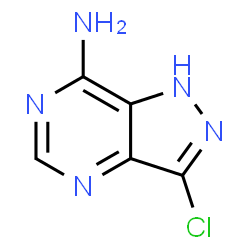 ChemSpider 2D Image | 3-Chloro-1H-pyrazolo[4,3-d]pyrimidin-7-amine | C5H4ClN5