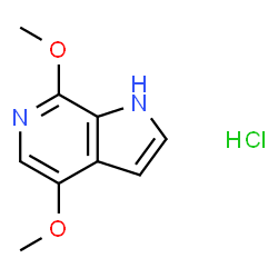 ChemSpider 2D Image | 4,7-Dimethoxy-1H-pyrrolo[2,3-c]pyridine hydrochloride | C9H11ClN2O2