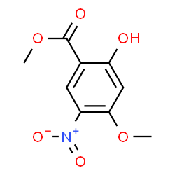 ChemSpider 2D Image | Methyl 2-hydroxy-4-methoxy-5-nitrobenzoate | C9H9NO6