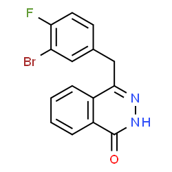 ChemSpider 2D Image | 4-(3-Bromo-4-fluorobenzyl)-1(2H)-phthalazinone | C15H10BrFN2O