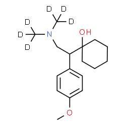ChemSpider 2D Image | 1-[2-{Bis[(~2~H_3_)methyl]amino}-1-(4-methoxyphenyl)ethyl]cyclohexanol | C17H21D6NO2