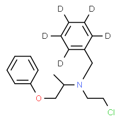 ChemSpider 2D Image | N-(2-Chloroethyl)-1-phenoxy-N-[(~2~H_5_)phenylmethyl]-2-propanamine | C18H17D5ClNO