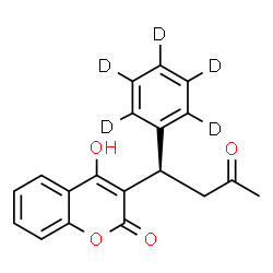 ChemSpider 2D Image | 4-Hydroxy-3-[(1R)-3-oxo-1-(~2~H_5_)phenylbutyl]-2H-chromen-2-one | C19H11D5O4