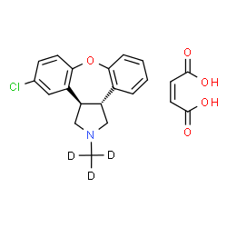 ChemSpider 2D Image | (3aR,12bR)-5-Chloro-2-(~2~H_3_)methyl-2,3,3a,12b-tetrahydro-1H-dibenzo[2,3:6,7]oxepino[4,5-c]pyrrole (2Z)-2-butenedioate (1:1) | C21H17D3ClNO5