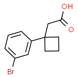 ChemSpider 2D Image | [1-(3-Bromophenyl)cyclobutyl]acetic acid | C12H13BrO2