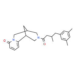 ChemSpider 2D Image | 11-[4-(3,5-Dimethylphenyl)-3-methylbutanoyl]-7,11-diazatricyclo[7.3.1.0~2,7~]trideca-2,4-dien-6-one | C24H30N2O2