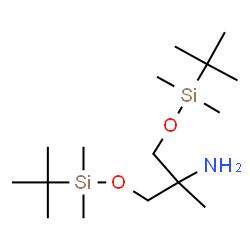 ChemSpider 2D Image | 2,2,3,3,6,9,9,10,10-Nonamethyl-4,8-dioxa-3,9-disilaundecan-6-amine | C16H39NO2Si2