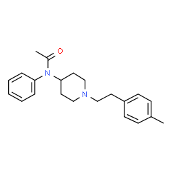 ChemSpider 2D Image | N-{1-[2-(4-Methylphenyl)ethyl]-4-piperidinyl}-N-phenylacetamide | C22H28N2O