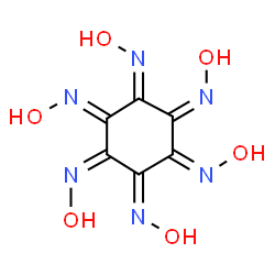 ChemSpider 2D Image | (1E,2E,3E,4E,5E,6E)-N,N',N'',N''',N'''',N'''''-Hexahydroxy-1,2,3,4,5,6-cyclohexanehexaimine | C6H6N6O6