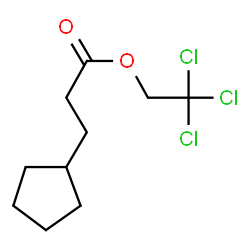 ChemSpider 2D Image | 2,2,2-Trichloroethyl 3-cyclopentylpropanoate | C10H15Cl3O2