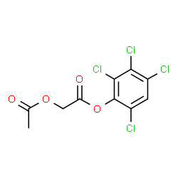 ChemSpider 2D Image | 2,3,4,6-Tetrachlorophenyl acetoxyacetate | C10H6Cl4O4