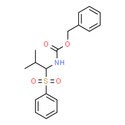 ChemSpider 2D Image | Benzyl [2-methyl-1-(phenylsulfonyl)propyl]carbamate | C18H21NO4S