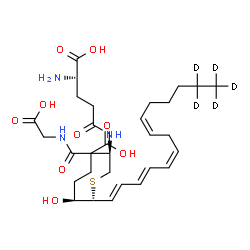 ChemSpider 2D Image | Leukotriene C4-d5 | C30H42D5N3O9S
