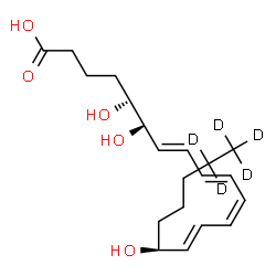 ChemSpider 2D Image | Lipoxin A4-d5 | C20H27D5O5