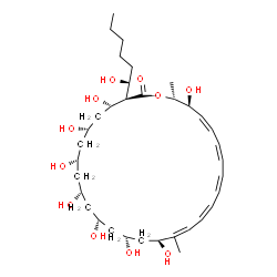 ChemSpider 2D Image | (3R,4S,6S,8S,10R,12R,14R,16S,17Z,19Z,21Z,23Z,25Z,27S,28R)-4,6,8,10,12,14,16,27-Octahydroxy-3-[(1R)-1-hydroxyhexyl]-17,28-dimethyloxacyclooctacosa-17,19,21,23,25-pentaen-2-one | C35H58O11