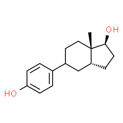 ChemSpider 2D Image | (1S,3aR,7aS)-5-(4-Hydroxyphenyl)-7a-methyloctahydro-1H-inden-1-ol | C16H22O2