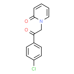 ChemSpider 2D Image | 1-[2-(4-Chlorophenyl)-2-oxoethyl]-2(1H)-pyridinone | C13H10ClNO2