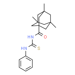 ChemSpider 2D Image | 3,5,7-Trimethyl-N-(phenylcarbamothioyl)-1-adamantanecarboxamide | C21H28N2OS