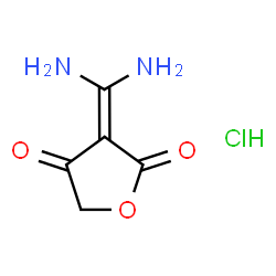 ChemSpider 2D Image | 3-(Diaminomethylene)-2,4(3H,5H)-furandione hydrochloride (1:1) | C5H7ClN2O3