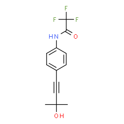 ChemSpider 2D Image | 2,2,2-Trifluoro-N-[4-(3-hydroxy-3-methyl-1-butyn-1-yl)phenyl]acetamide | C13H12F3NO2