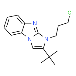 ChemSpider 2D Image | 2-tert-butyl-1-(3-chloropropyl)-1H-imidazo[1,2-a]benzimidazole | C16H20ClN3