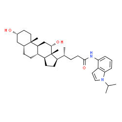 ChemSpider 2D Image | (3alpha,5beta,12alpha)-3,12-Dihydroxy-N-(1-isopropyl-1H-indol-4-yl)cholan-24-amide | C35H52N2O3