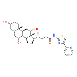 ChemSpider 2D Image | (3alpha,5beta,7alpha,8xi,12alpha)-3,7,12-Trihydroxy-N-[4-(2-pyridinyl)-1,3-thiazol-2-yl]cholan-24-amide | C32H45N3O4S