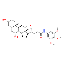 ChemSpider 2D Image | (3alpha,5beta,7alpha,8xi,12alpha)-3,7,12-Trihydroxy-N-(3,4,5-trimethoxyphenyl)cholan-24-amide | C33H51NO7