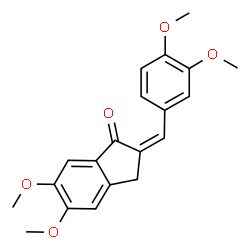 ChemSpider 2D Image | (2Z)-2-(3,4-Dimethoxybenzylidene)-5,6-dimethoxy-1-indanone | C20H20O5