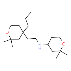 ChemSpider 2D Image | N-[2-(2,2-Dimethyl-4-propyltetrahydro-2H-pyran-4-yl)ethyl]-2,2-dimethyltetrahydro-2H-pyran-4-amine | C19H37NO2
