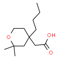ChemSpider 2D Image | (4-Butyl-2,2-dimethyltetrahydro-2H-pyran-4-yl)acetic acid | C13H24O3