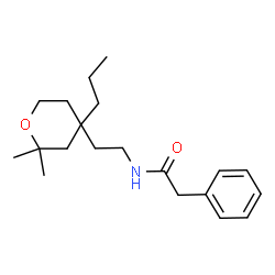 ChemSpider 2D Image | N-[2-(2,2-Dimethyl-4-propyltetrahydro-2H-pyran-4-yl)ethyl]-2-phenylacetamide | C20H31NO2
