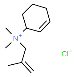 ChemSpider 2D Image | N,N-Dimethyl-N-(2-methyl-2-propen-1-yl)-2-cyclohexen-1-aminium chloride | C12H22ClN