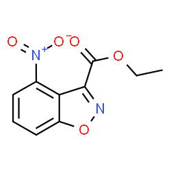 ChemSpider 2D Image | Ethyl 4-nitro-1,2-benzoxazole-3-carboxylate | C10H8N2O5
