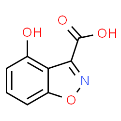 ChemSpider 2D Image | 4-Hydroxy-1,2-benzoxazole-3-carboxylic acid | C8H5NO4