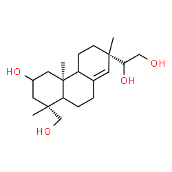 ChemSpider 2D Image | (5xi,9xi,10alpha,13alpha,15S)-Pimar-8(14)-ene-2,15,16,18-tetrol | C20H34O4